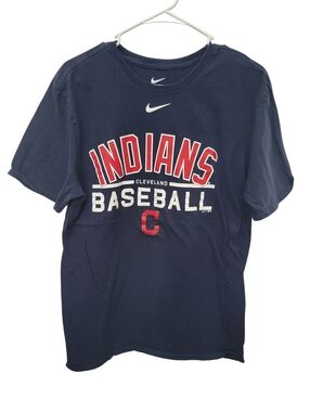 Nike Boys Navy Cleveland Indians Baseball Graphic Tee